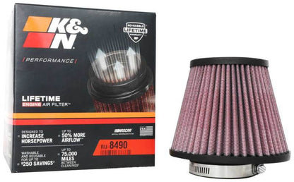 K&N Universal Clamp-On Air Filter 2-3/8in. FLG / 5-3/16in. B / 3-1/2in. T X 4-11/32in. H