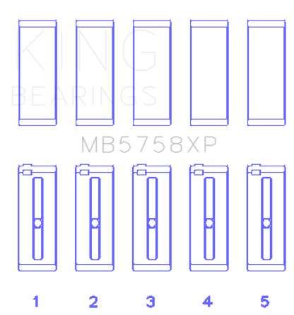 King Engine Bearings Peugeot EP6 1.6L/BMW N14B16C Main Bearing Set - Size STD