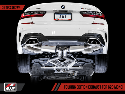 AWE Tuning 2019+ BMW M340i (G20) Resonated Touring Edition Exhaust (Use OE Tips)