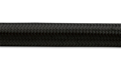 Vibrant -6 AN Black Nylon Braided Flex Hose (5 foot roll)