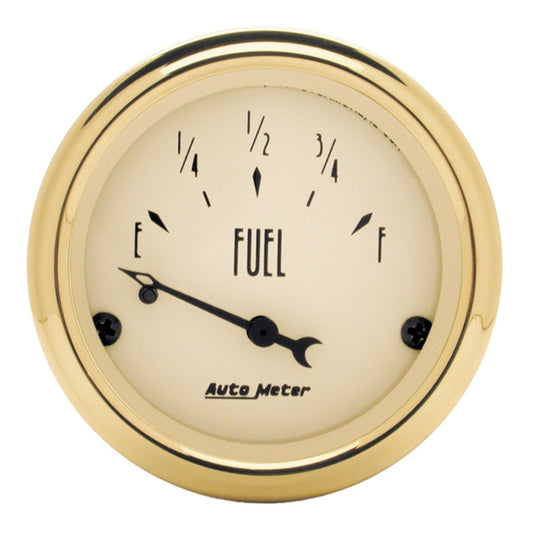 AutoMeter Gauge Fuel Level 2-1/16in. 0 Ohm(e) to 30 Ohm(f) Elec Golden Oldies
