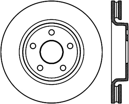 StopTech Slotted Sport Front Right Brake Rotor 11-17Jeep Grand Cherokee (Excludes SRT8)