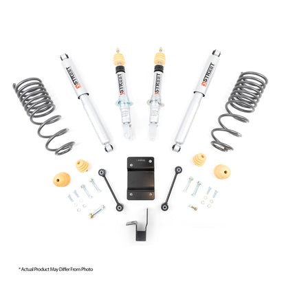 Belltech LOWERING KIT 14-17 Chevy Silverado/Sierra 1in to 2in Front/4in Rear w/ Street Perf Shocks