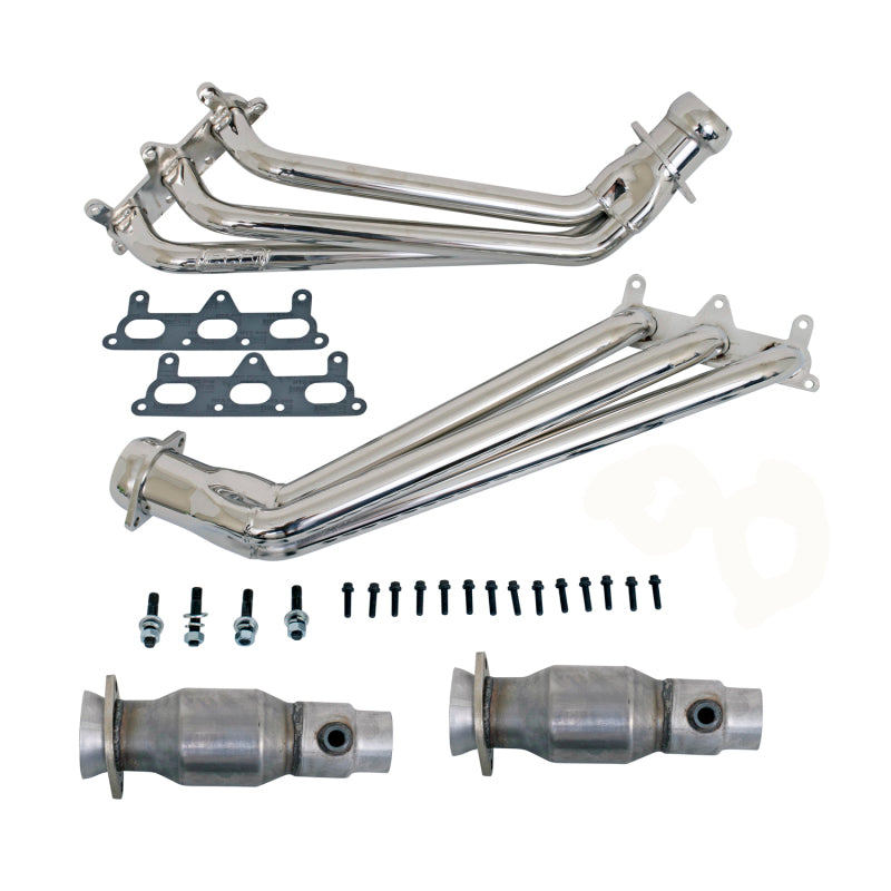 BBK 10-11 Camaro V6 Long Tube Exhaust Headers With Converters - 1-5/8 Chrome