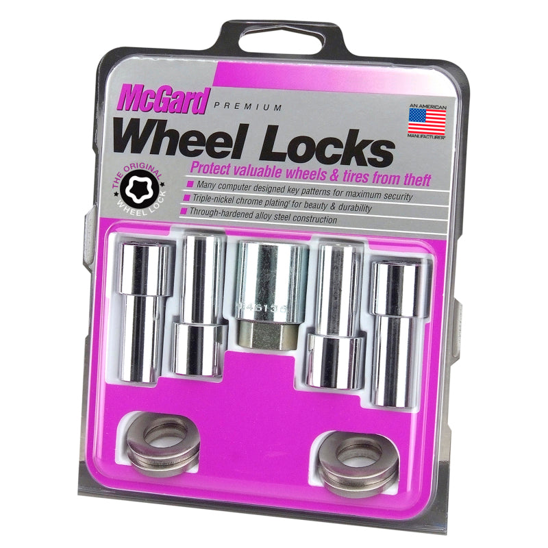 McGard Wheel Lock Nut Set - 4pk. (X-Long Shank) 7/16-20 / 13/16 Hex / 2.165in. Length - Chrome