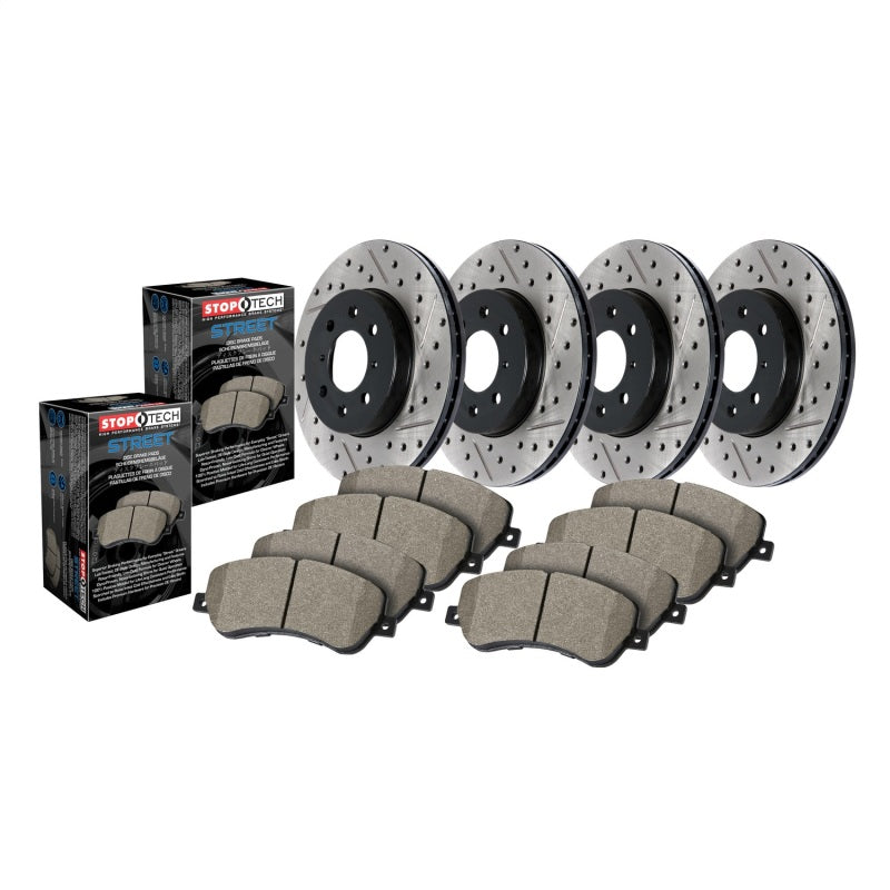 Street Axle Pack, Drilled & Slotted, 4 Wheel