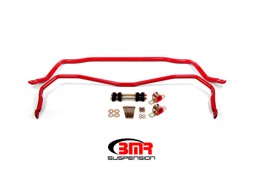 BMR 64-72 A-Body Front & Rear Sway Bar Kit w/ Bushings - Red