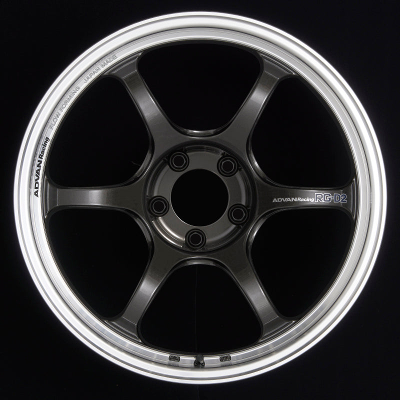Advan RG-D2 18x8.5 +45 5x100 Machining and Black Gunmetallic Wheel
