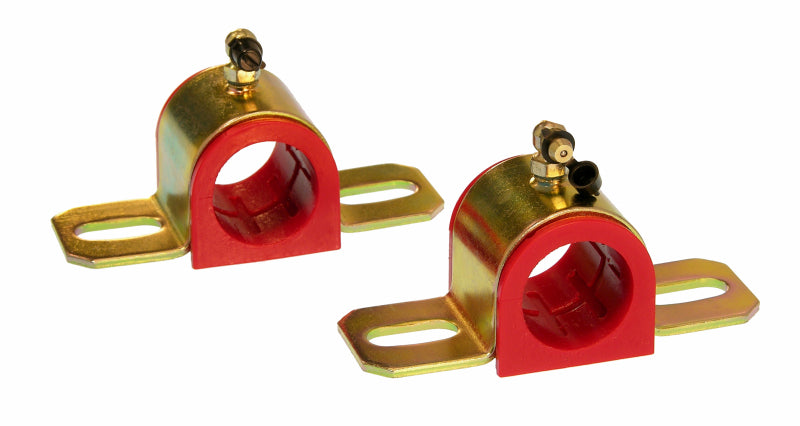 Prothane Universal 90 Deg Greasable Sway Bar Bushings - 1 1/4in - Type B Bracket - Red