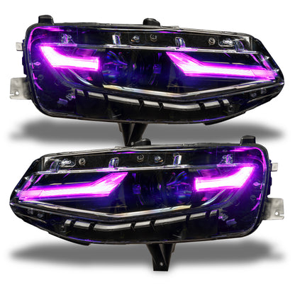 Oracle 19-21 Chevy Camaro LS/LT RGB+A Headlight DRL  Kit - ColorSHIFT w/ RF Controller