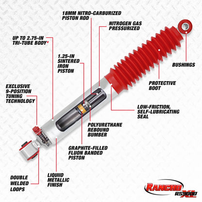 Rancho 95-04 Toyota Tacoma Rear RS9000XL Shock