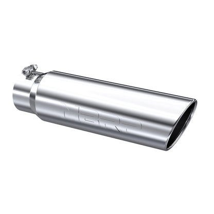 MBRP Universal 5in OD Angled Rolled End 4in Inlet 18in Length T304 Exhaust Tip