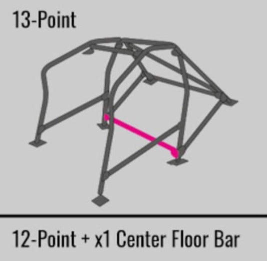 Cusco Safety 21 Roll Cage 13pt 2 Psgr Around Dash F&R w/ Diag Bar Subaru Impreza GDA/B w/o Sunroof