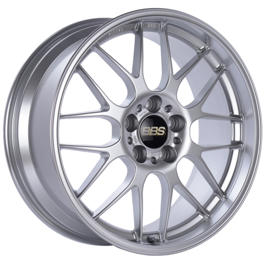 BBS RG-R 18x8.5 5x120 ET22 Diamond Silver Wheel -82mm PFS/Clip Required