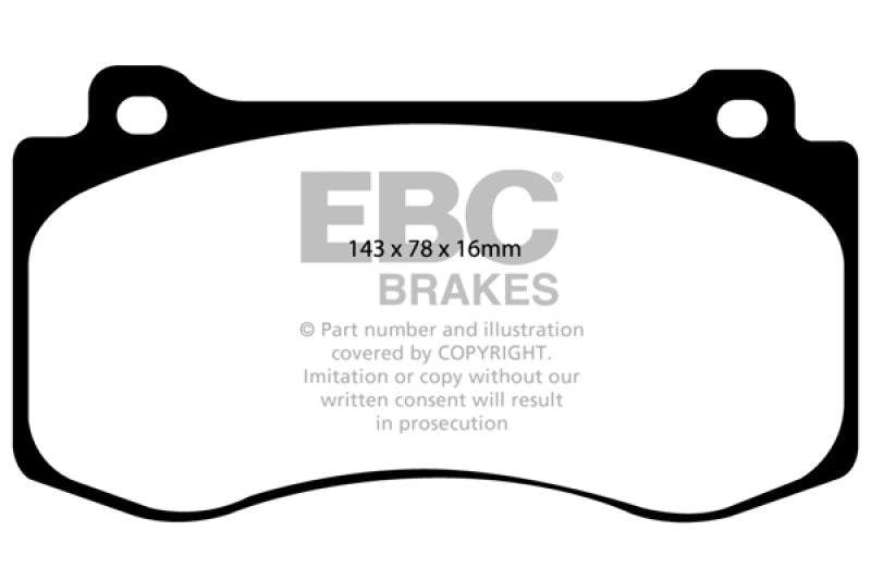 EBC 06-10 Jeep Grand Cherokee 6.1 SRT-8 Greenstuff Front Brake Pads