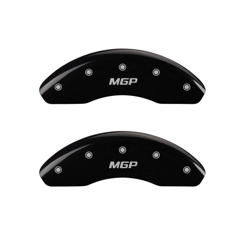 MGP 4 Caliper Covers Engraved Front & Rear MGP Black Finish Silver Char 2018 Honda Civic