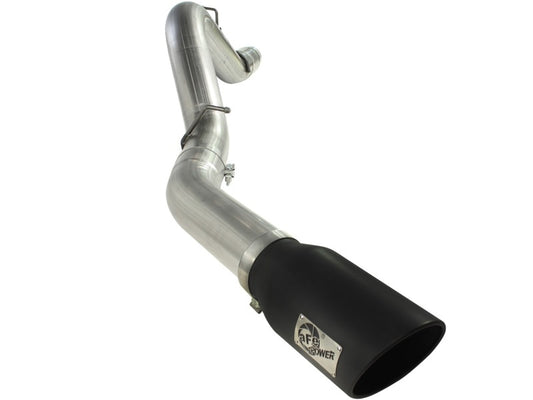 aFe MACHForce XP Exhaust 5in DPF-Back SS 11-13 GM Diesel Trucks V8-6.6L (td) (LML) (Blk Tip)