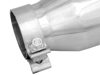 aFe MACH Force-Xp 3in Inlet x 4-1/2in Outlet x 9in Length 304 Stainless Steel Exhaust Tip