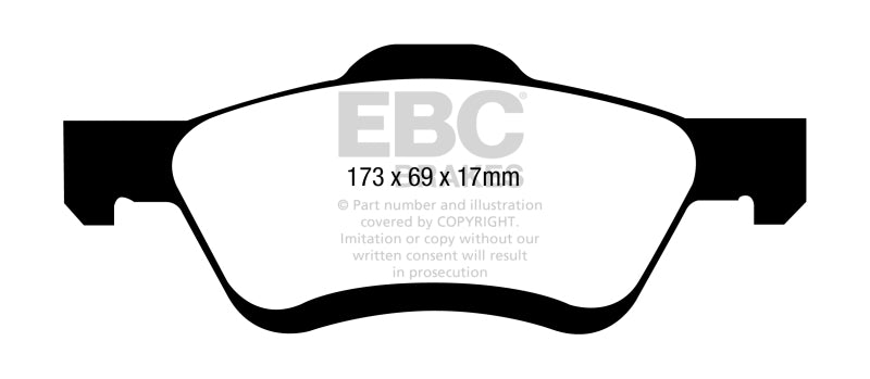 EBC 10-12 Ford Escape 2.5 Hybrid Greenstuff Front Brake Pads