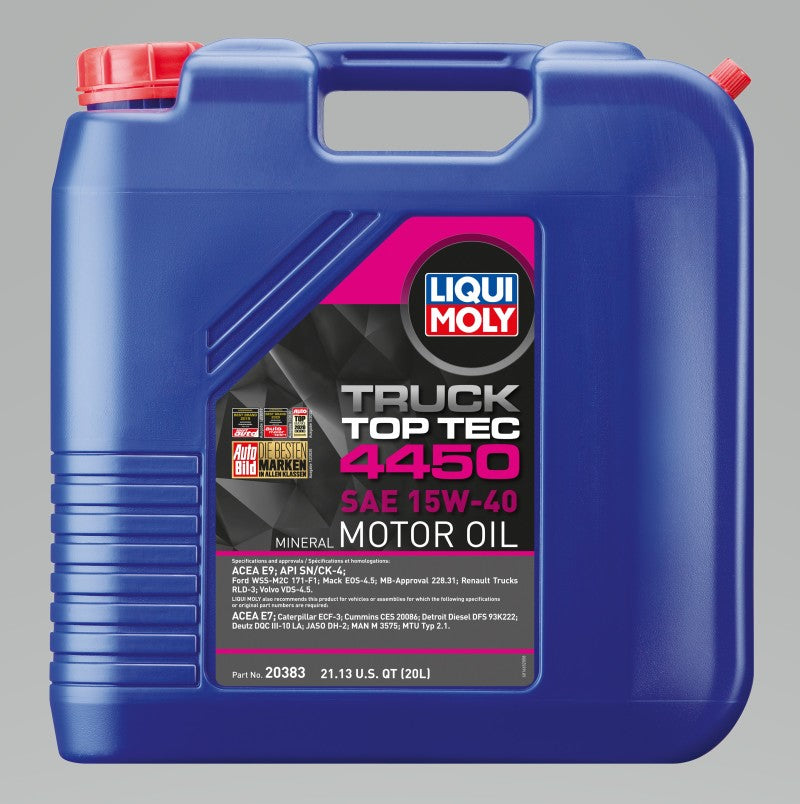 LIQUI MOLY 20L Top Tec Truck 4450 Motor Oil SAE 15W40