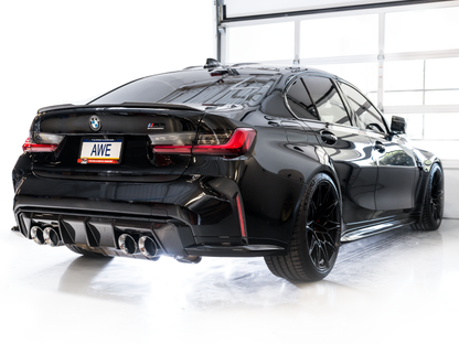 AWE Tuning SwitchPath Cat-Back Exhaust for BMW G8X M3/M4 - Chrome Silver Tips