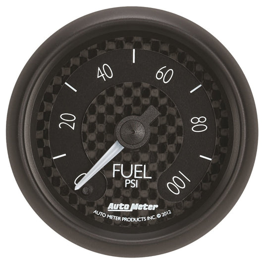 Autometer GT Series 52mm Full Sweep Electronic 0-100 PSI Fuel Pressure Gauge