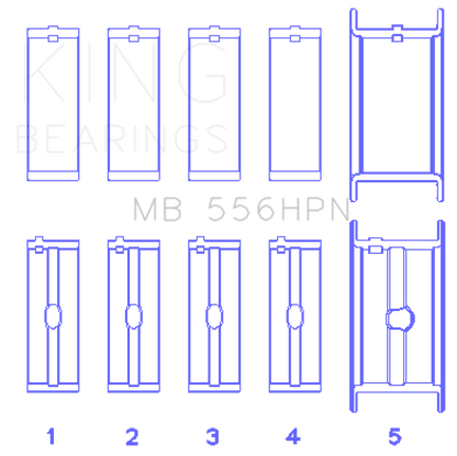King Engine Bearings Chevrolet 396-502 Gen IV/V/VI Main Bearing Set (Size 011)
