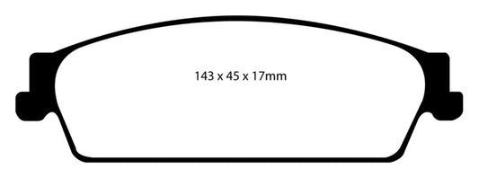 EBC 09-14 Cadillac Escalade 6.0 Hybrid Greenstuff Rear Brake Pads