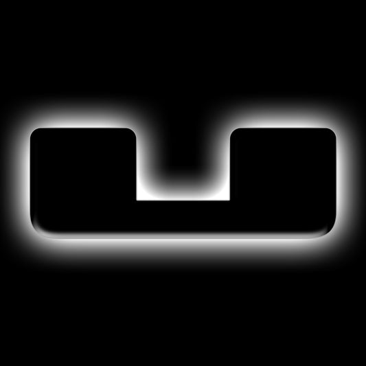 ORACLE Lighting Universal Illuminated LED Letter Badges - Matte Blk Surface Finish - U