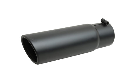 Gibson Rolled Edge Slash-Cut Tip - 5in OD/3.5in Inlet/12in Length - Black Ceramic