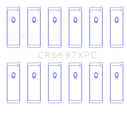 King Engine Bearings Nissan RB25/RB26 (Size .026) Coated Performance Rod Bearing Set