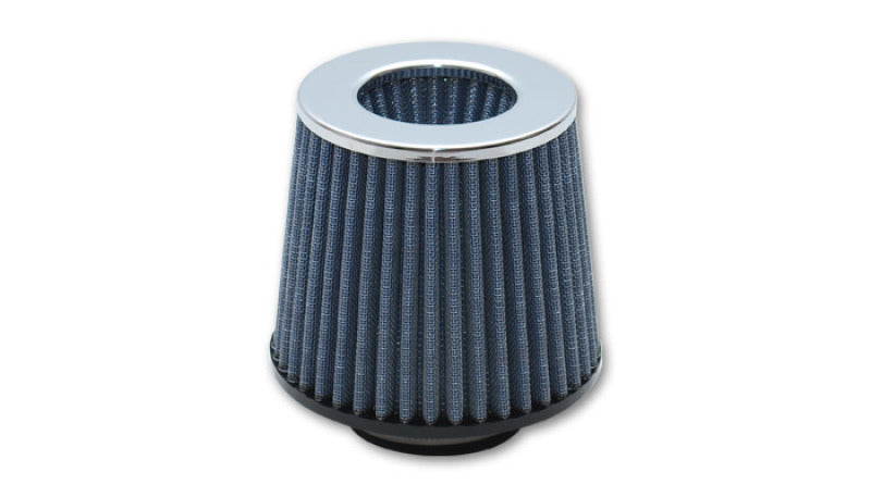 Vibrant Open Funnel Perf Air Filter (5in Cone O.D. x 5in Tall x 3in inlet I.D.) - Chrome Filter Cap