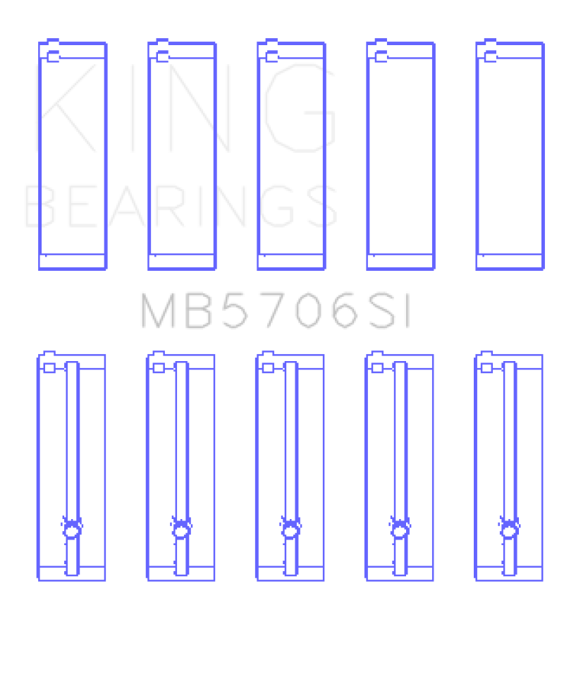 King Engine Bearings Hyundai i30 G4FC (Size +0.75mm) Main Bearing Set