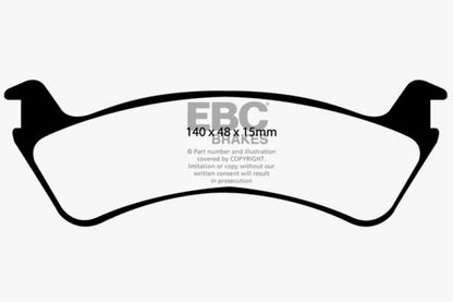 EBC 00-02 Ford Explorer Sport 4.0 2WD (Phenolic Pistons) Greenstuff Rear Brake Pads