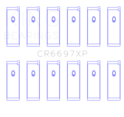 King Engine Bearings Nissan RB25/RB26 (Size 0.025mm) Performance Rod Bearing Set
