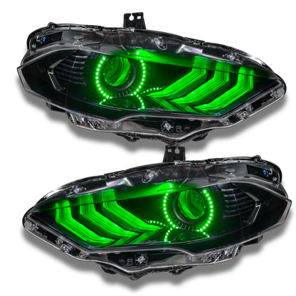 Oracle 18-21 Ford Mustang Dynamic DRL w/ Halo Kit & Sequential Turn Signal - ColorSHIFT
