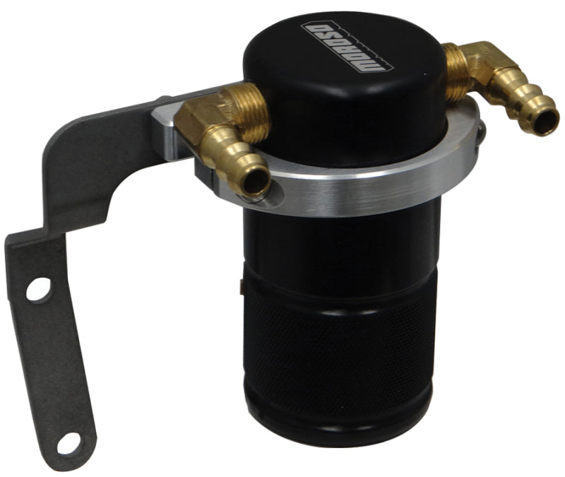 Moroso 14-19 Chevrolet Corvette (Non ZO6) Air/Oil Separator Catch Can - Small Body - Billet Alum -Bk