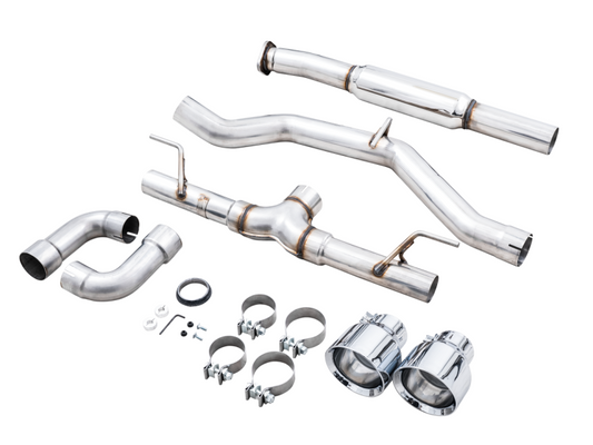 AWE Tuning Subaru BRZ/ Toyota GR86/ Toyota 86 Track Edition Cat-Back Exhaust- Chrome Silver Tips
