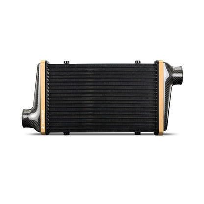 Mishimoto Universal Carbon Fiber Intercooler - Gloss Tanks - 525mm Gold Core - C-Flow - P V-Band