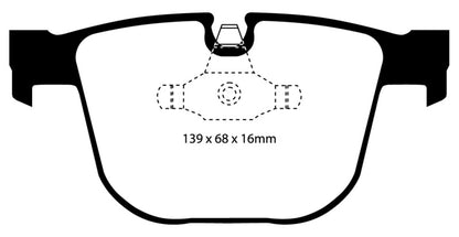 EBC 08-10 BMW M3 4.0 (E90) Redstuff Rear Brake Pads