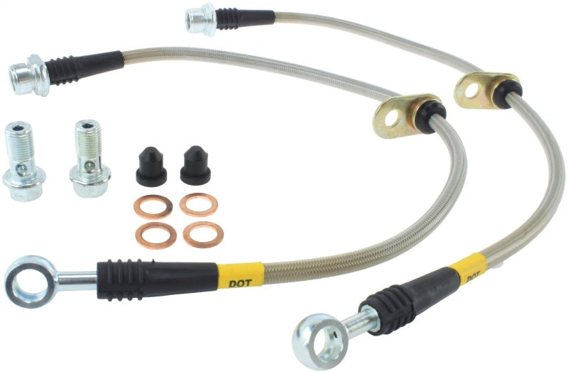 StopTech 08-10 Toyota Land Cruiser Front Stainless Steel Brake Line Kit