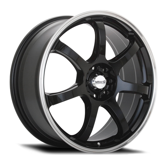 Maxxim Knight 16x7 8x100/114.3 ET40 Gloss Black Lip Polish