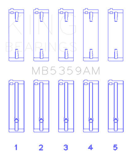 King Engine Bearings Mazda FE 2.0L Main Bearing Set