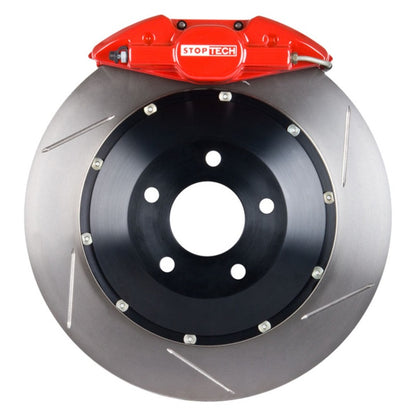 StopTech 99-02 Audi S4 Rear Big Brake Kit Red ST-22 Calipers 328x28mm Slotted Rotors Pads & SS Lines