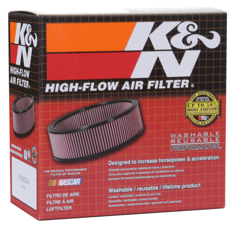 K&N Universal Round Air Filter 6-3/8in OD 5in ID 2-1/4in Height