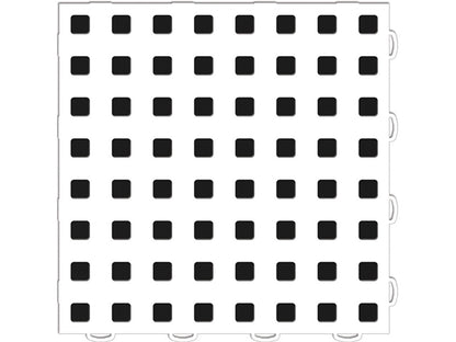 WeatherTech TechFloor - 3in X 12in Tiles(Left Loop) - White/Black **Order in Qtys of 10