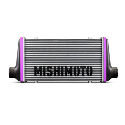 Mishimoto Universal Carbon Fiber Intercooler - Gloss Tanks - 600mm Gold Core - C-Flow - C V-Band