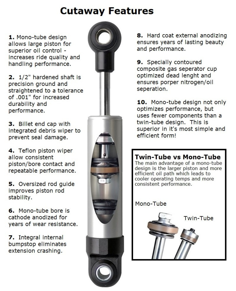 Ridetech 60-76 Dodge Plymouth A-B-E-Body HQ Series Rear Shock