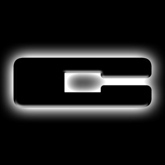ORACLE Lighting Universal Illuminated LED Letter Badges - Matte Blk Surface Finish - C