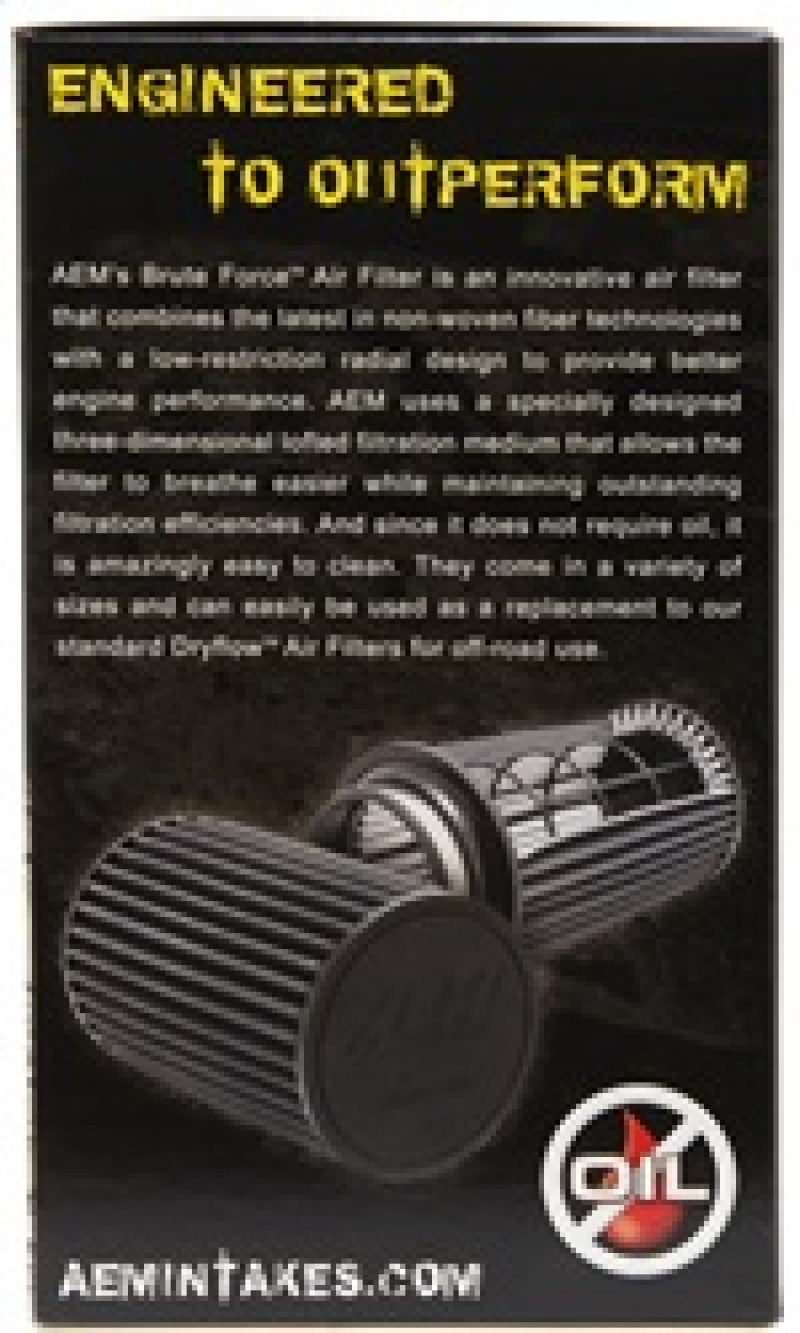 AEM 3.5 in x 9 in Dryflow Conical Air Filter